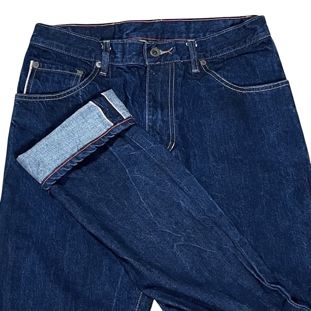 Raleigh Denim Alexander White Oak Cone Selvedge Jeans Mens 33x34 Dark Wash Blue